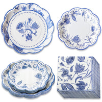 Thumbnail for Blue Willow 62 Piece Party Tableware Set (16 guests) Alternate Image 1 - My Wedding Favors