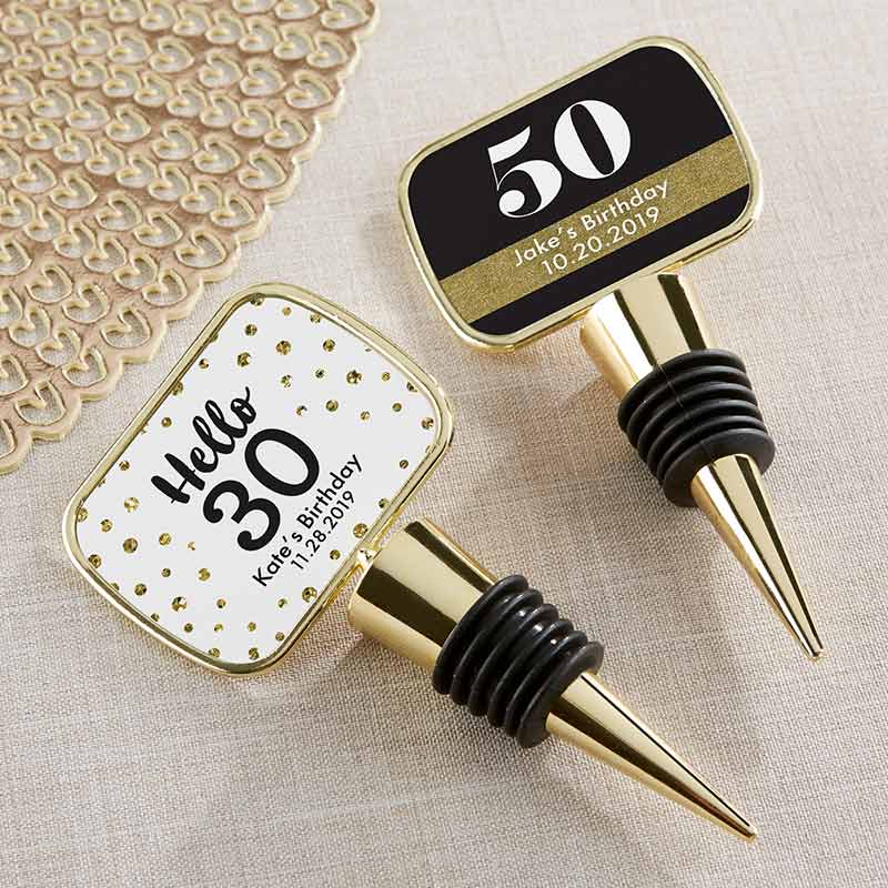 Personalized Gold Bottle Stopper - Alternate Image 2 | My Wedding Favors