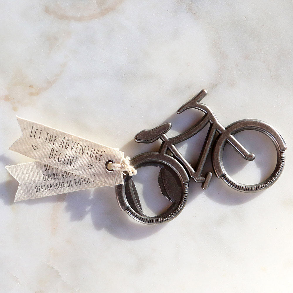 Let's Go On an Adventure Bicycle Bottle Opener - Main Image | My Wedding Favors