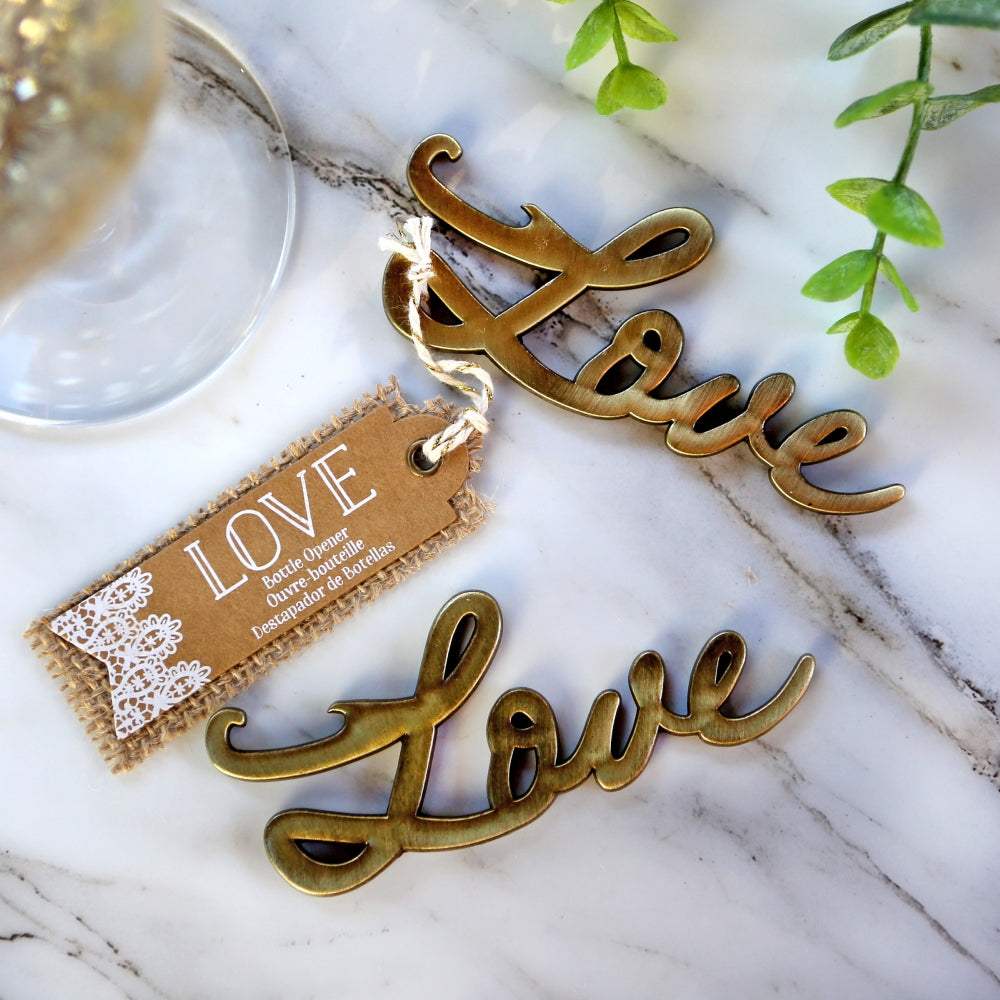 Gold Love Bottle Opener - Alternate Image 5 | My Wedding Favors