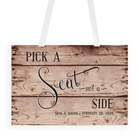 Thumbnail for Rustic Pick A Seat Directional Poster Sign - Alternate Image 2 | My Wedding Favors