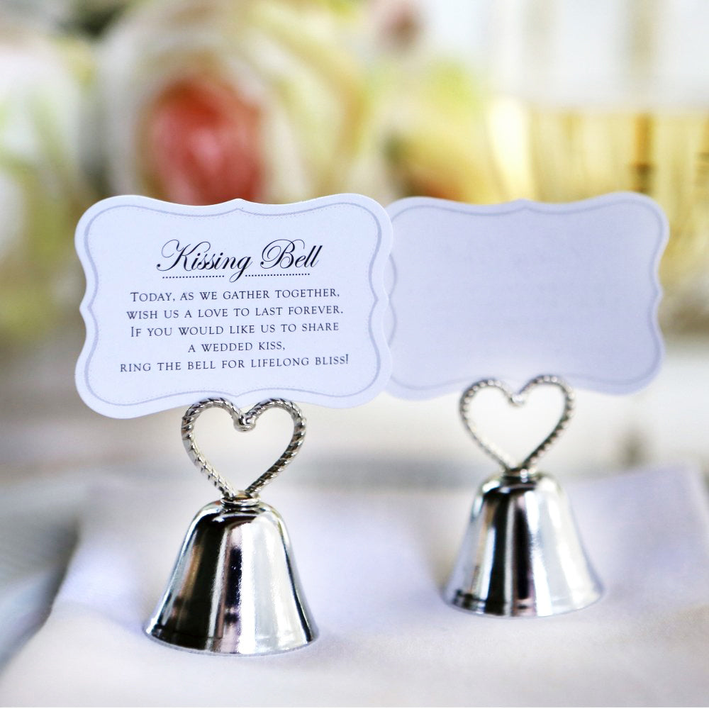 Silver Kissing Bells Place Card/Photo Holder (Set of 24) - Alternate Image 4 | My Wedding Favors