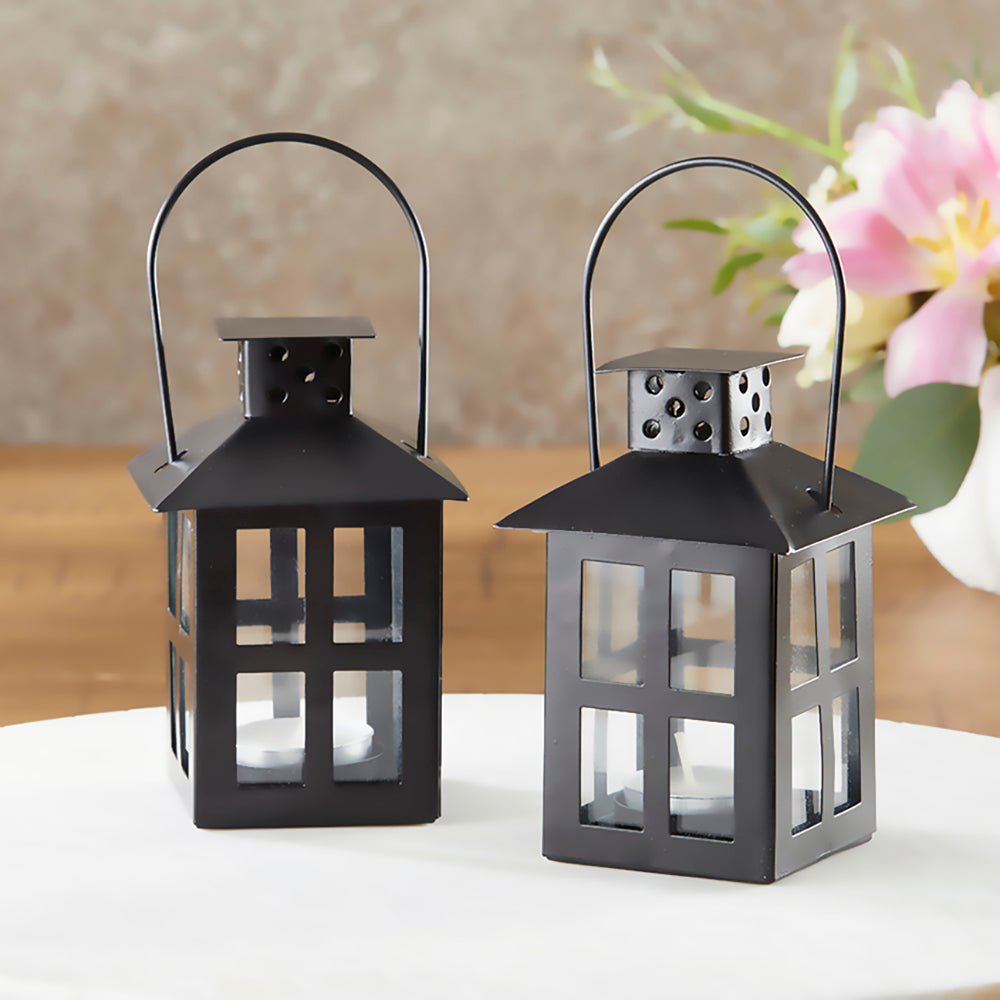 Black Mini Lantern - Alternate Image 2 | My Wedding Favors