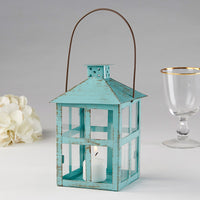 Thumbnail for Vintage Blue Distressed Lantern - Large - Alternate Image 2 | My Wedding Favors