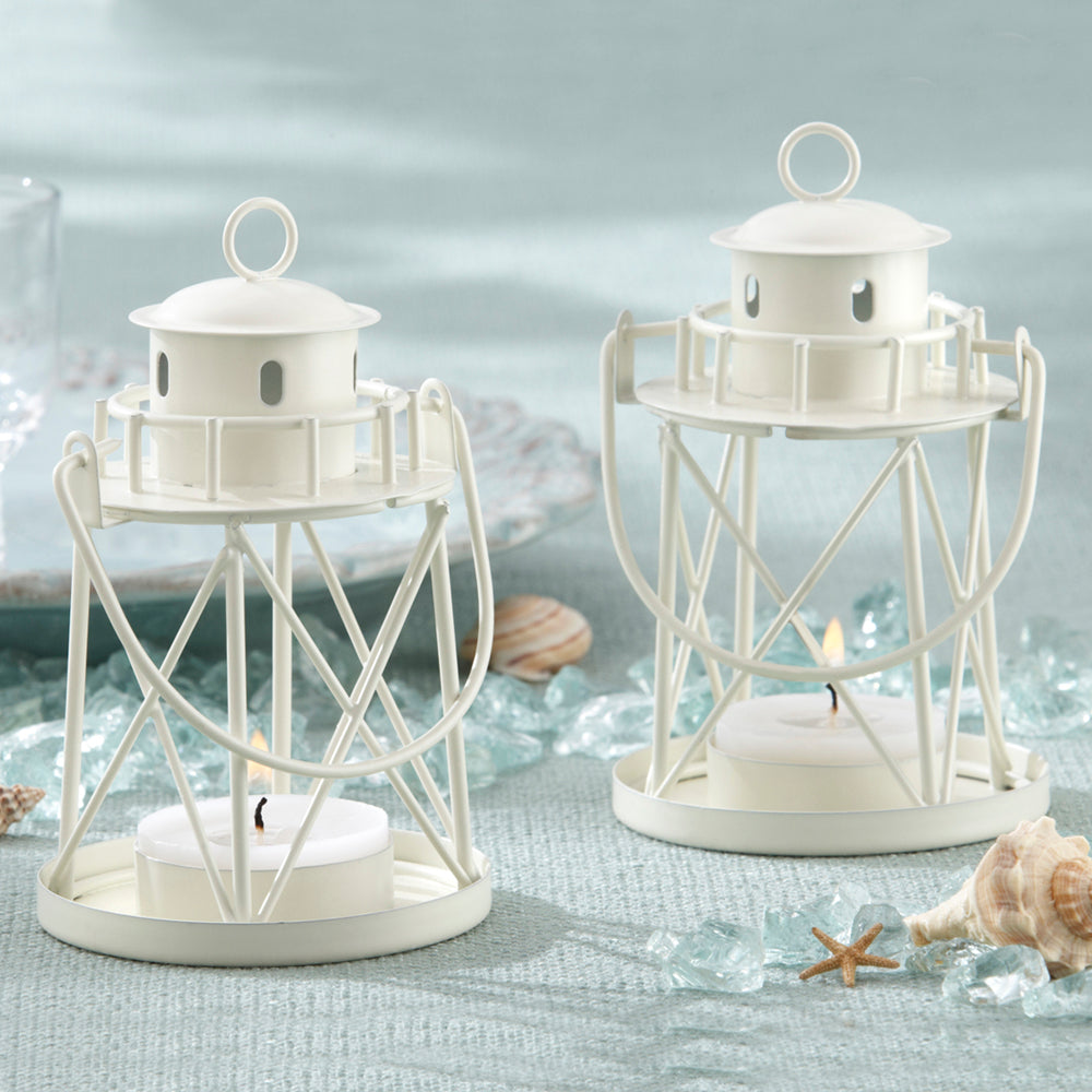 By the Sea Lighthouse Tealight Holder Lantern (Set of 4) - Alternate Image 3 | My Wedding Favors