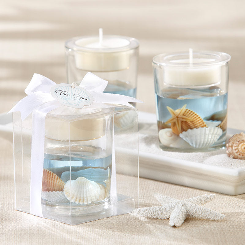 Seashell Gel Tea Light Holder - Main Image | My Wedding Favors