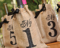 Thumbnail for Printed Burlap Table Number Wine Bags (1-10) - Alternate Image 2 | My Wedding Favors