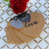 Thumbnail for Heart Cork Coaster (Set of 4) - Alternate Image 4 | My Wedding Favors