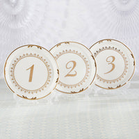Thumbnail for Tea Time Vintage Plate Table Numbers (1-6) - Main Image | My Wedding Favors