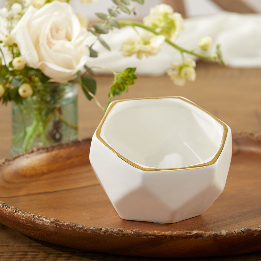 Geometric Ceramic Planter - Small & Medium (Set of 2) - Alternate Image 5 | My Wedding Favors