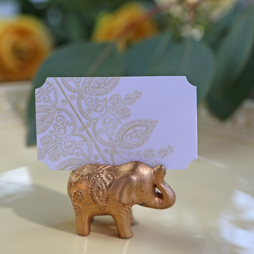 Gold Lucky Elephant Place Card Holder (Set of 6) - Alternate Image 5 | My Wedding Favors