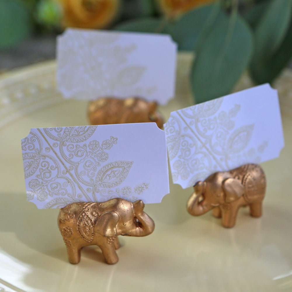 Gold Lucky Elephant Place Card Holder (Set of 6) - Alternate Image 7 | My Wedding Favors