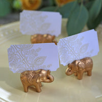 Thumbnail for Gold Lucky Elephant Place Card Holder (Set of 6) - Alternate Image 7 | My Wedding Favors