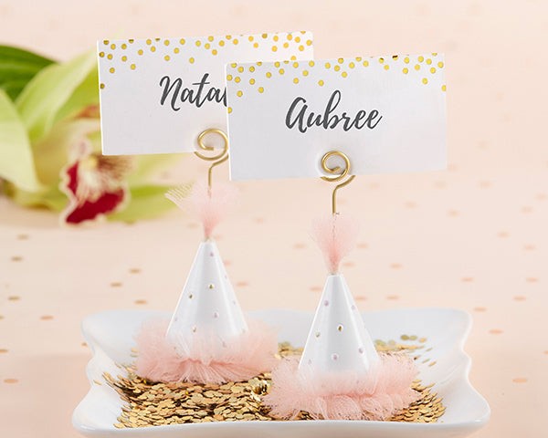 Pink Party Hat Place Card Holder (Set of 6) - Alternate Image 2 | My Wedding Favors
