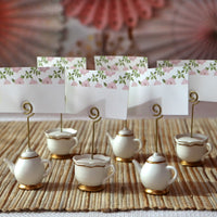 Thumbnail for Tea Time Whimsy Place Card Holder (Set of 6) - Alternate Image 2 | My Wedding Favors