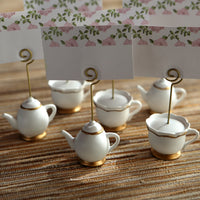 Thumbnail for Tea Time Whimsy Place Card Holder (Set of 6) - Alternate Image 9 | My Wedding Favors