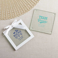 Thumbnail for Personalized Glass Coaster (Set of 12) - Alternate Image 21 | My Wedding Favors