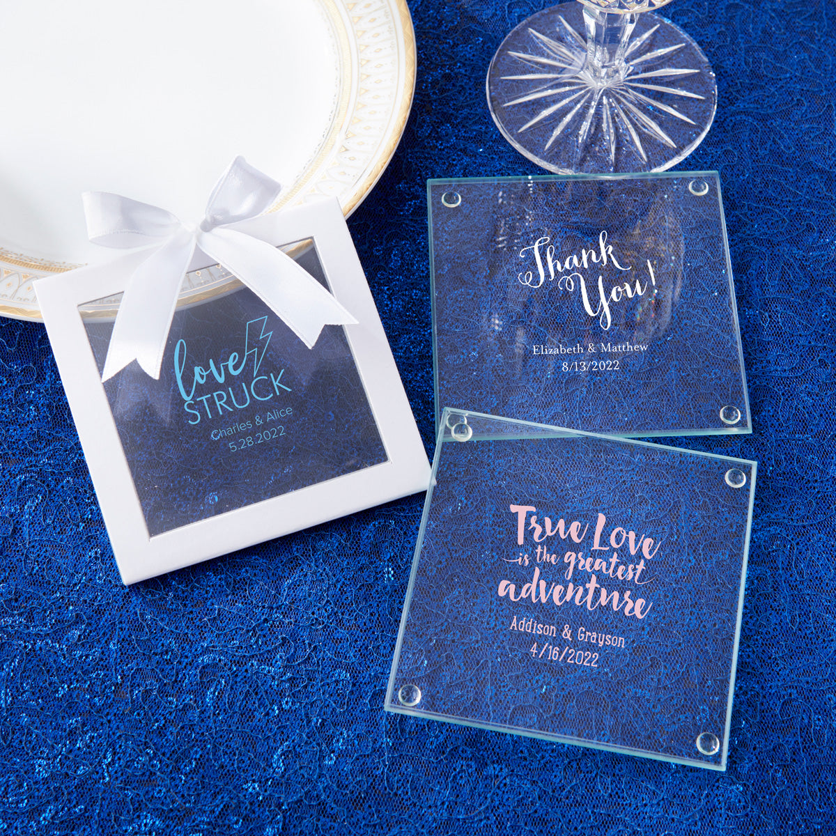 Personalized Glass Coaster (Set of 12) - Main Image0 | My Wedding Favors
