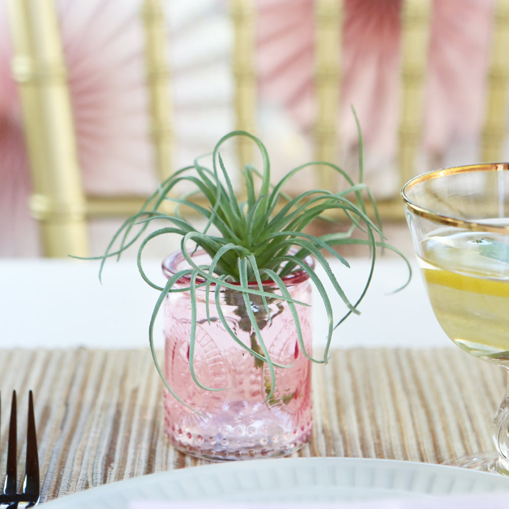 Vintage Pink Glass Tea Light Holder (Set of 4) - Alternate Image 5 | My Wedding Favors