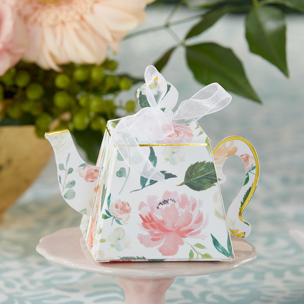 Floral Teapot Favor Box (Set of 24) - Alternate Image 2 | My Wedding Favors