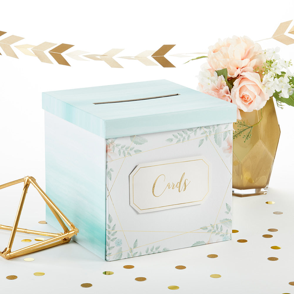 Geometric Floral Card Box - Main Image | My Wedding Favors