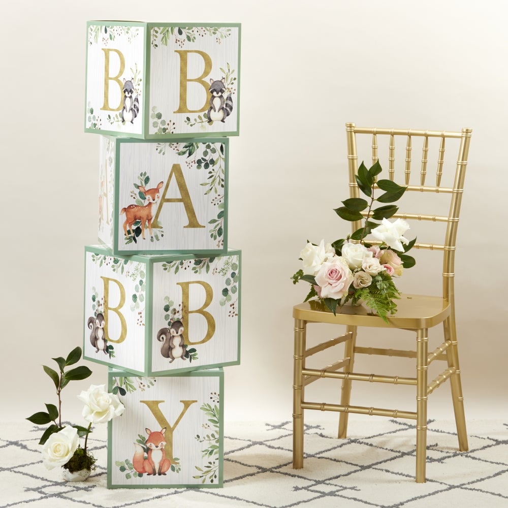 Woodland Baby Block Box (Set of 4) - Alternate Image 8 | My Wedding Favors