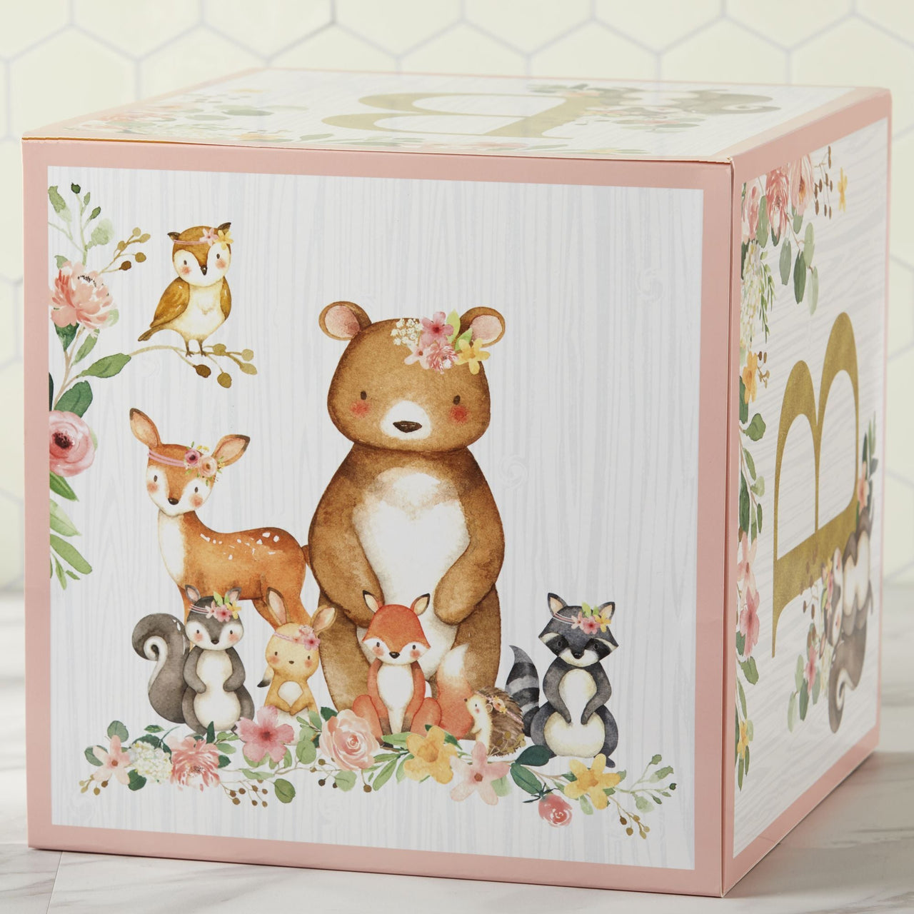 Pink Woodland Baby Block Box (Set of 4) - Alternate Image 4 | My Wedding Favors