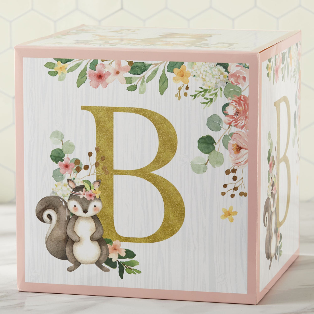 Pink Woodland Baby Block Box (Set of 4) - Alternate Image 5 | My Wedding Favors