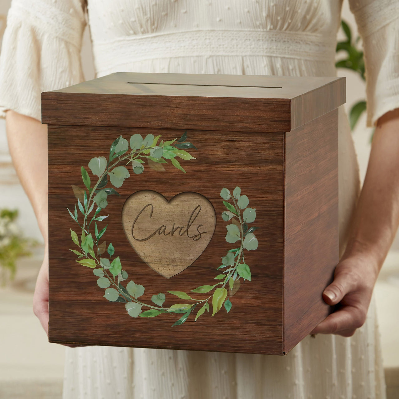 Rustic Brown Wood Card Box - Updated Alternate Image 1 - My Wedding Favors