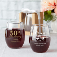 Thumbnail for Personalized 9 oz. Stemless Wine Glass - Main Image4 | My Wedding Favors