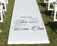 Thumbnail for Two Shall Become One Aisle Runner (Black or White) - Main Image | My Wedding Favors
