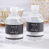 Thumbnail for Personalized Mr. & Mrs. Water Bottle Labels - Main Image | My Wedding Favors