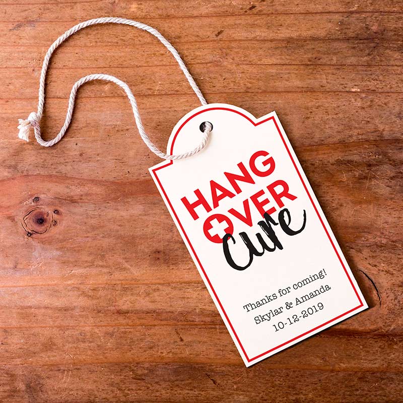 Personalized Hangover Statement Tags (Set of 12)