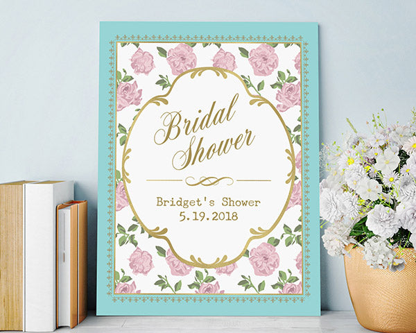 Personalized Tea Time Poster (18x24) (Multiple Designs Available) - Main Image | My Wedding Favors