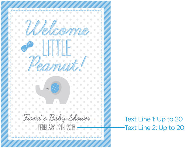 Personalized Little Peanut Poster (18x24) (Pink or Blue) - Alternate Image 4 | My Wedding Favors