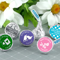 Thumbnail for Personalized Colored Foil Hershey’s Kisses - Silhouette Collection - Main Image | My Wedding Favors