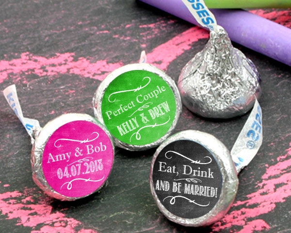 Personalized Colored Foil Hershey’s Kisses - Silhouette Collection - Alternate Image 8 | My Wedding Favors