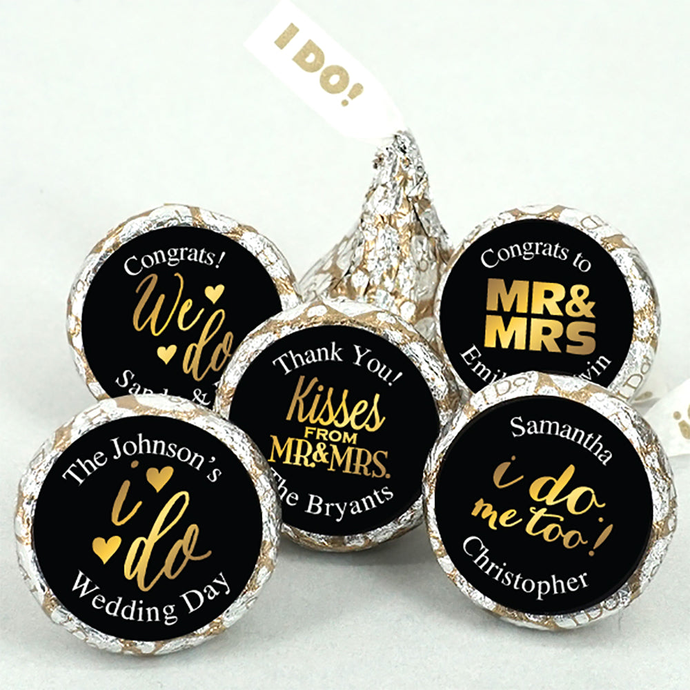 Personalized Shimmering Love I DO Plume Hershey's Kisses - Main Image | My Wedding Favors