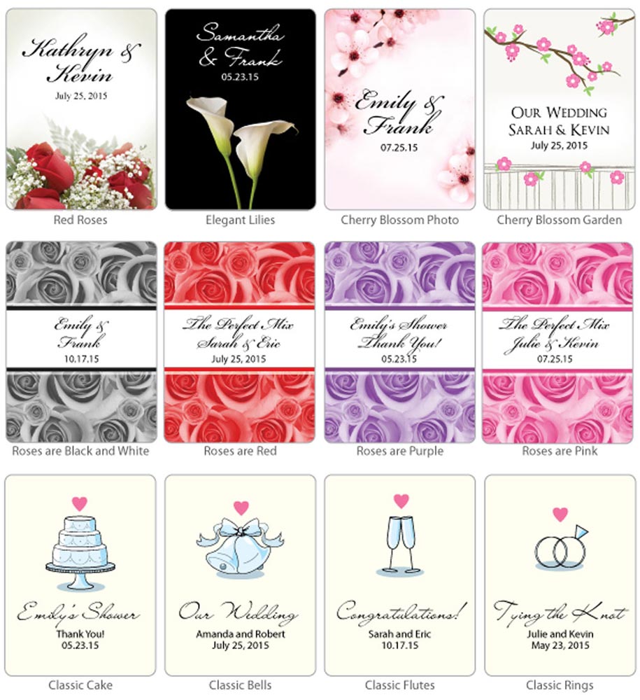Personalized Wine Bottle Labels (Set of 6) (Many Designs Available) - Alternate Image 5 | My Wedding Favors