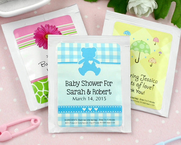 Personalized Baby Tea Favor (Many Designs Available) - Main Image | My Wedding Favors