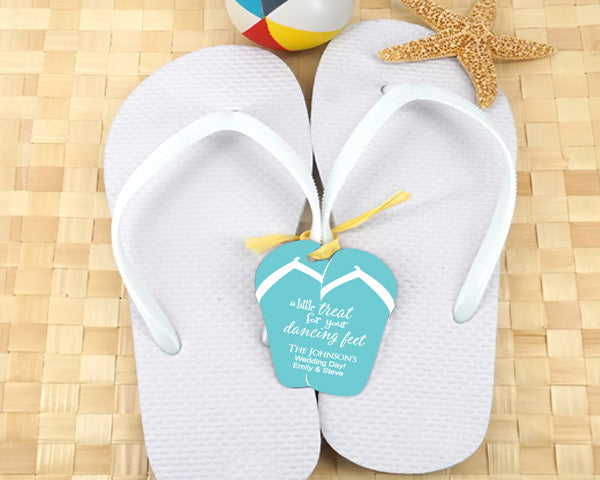 Wedding Flip Flops w/Personalized Flip Flop Tag (Black or White Available) - Alternate Image 4 | My Wedding Favors