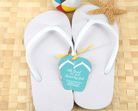 Thumbnail for Wedding Flip Flops w/Personalized Flip Flop Tag (Black or White Available) - Alternate Image 4 | My Wedding Favors