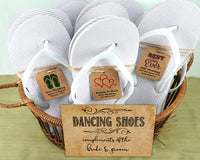 Thumbnail for Wedding Flip Flops w/Personalized Kraft Tag (Black or White Available) - Main Image | My Wedding Favors