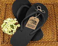 Thumbnail for Wedding Flip Flops w/Personalized Kraft Tag (Black or White Available) - Alternate Image 7 | My Wedding Favors