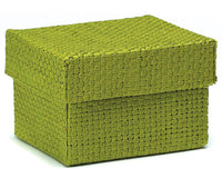 Thumbnail for Organic Green Two-Piece Woven Favor Boxes - Alternate Image 2 | My Wedding Favors
