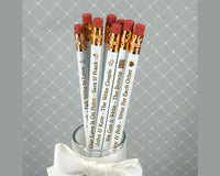 Thumbnail for Personalized Pencils (Black, White, Silver or Gold) (Set of 12) - Main Image | My Wedding Favors
