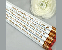 Thumbnail for Personalized Pencils (Black, White, Silver or Gold) (Set of 12) - Alternate Image 3 | My Wedding Favors