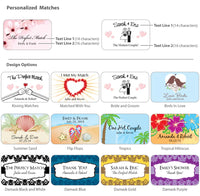 Thumbnail for Black Personalized Matches (Set of 50) (Many Designs Available) - Alternate Image 2 | My Wedding Favors