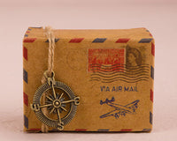 Thumbnail for Vintage Inspired Airmail Favor Box Kit (Set of 10) - Main Image | My Wedding Favors