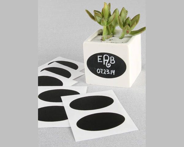 Oval Chalkboard Stickers (Set of 10) - Main Image | My Wedding Favors